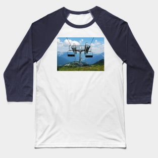 Ski Lift on Monte Zoncolan in Summer Baseball T-Shirt